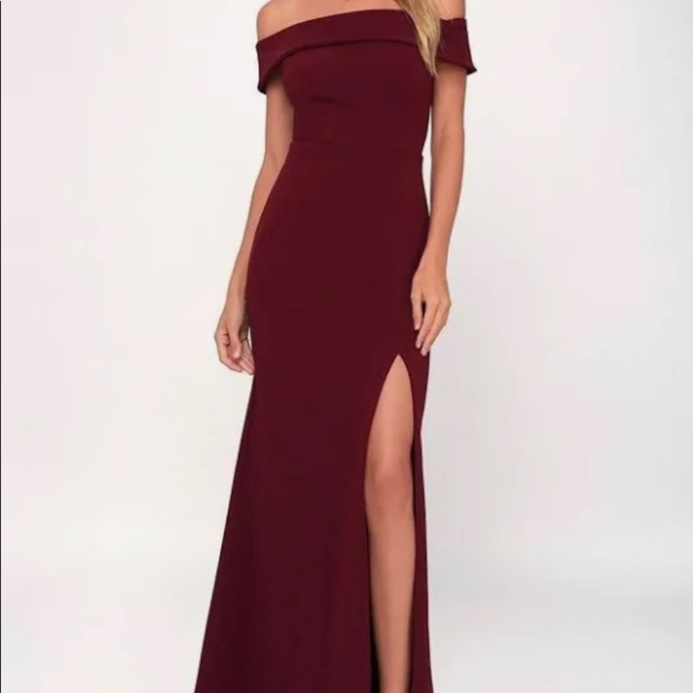 Lulus off shoulder maxi